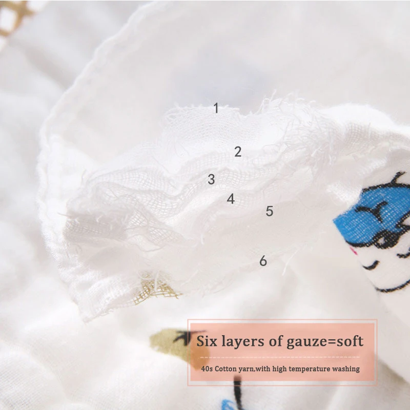 Muslin Cotton Baby Towel 6 Layer Handkerchief Kid Wipe Cloth Newborn Infant Face Bibs Feeding Hand Towel for Toddler cotton towel,baby towel,muslin towel,muslin feeding towel