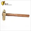 Nail Hammer, Copper Hammer, Hand Hammer, Wooden Handle, Round Head Hammer, Explosion-proof, Safe, and Sparkless Hand 1P-3P 6