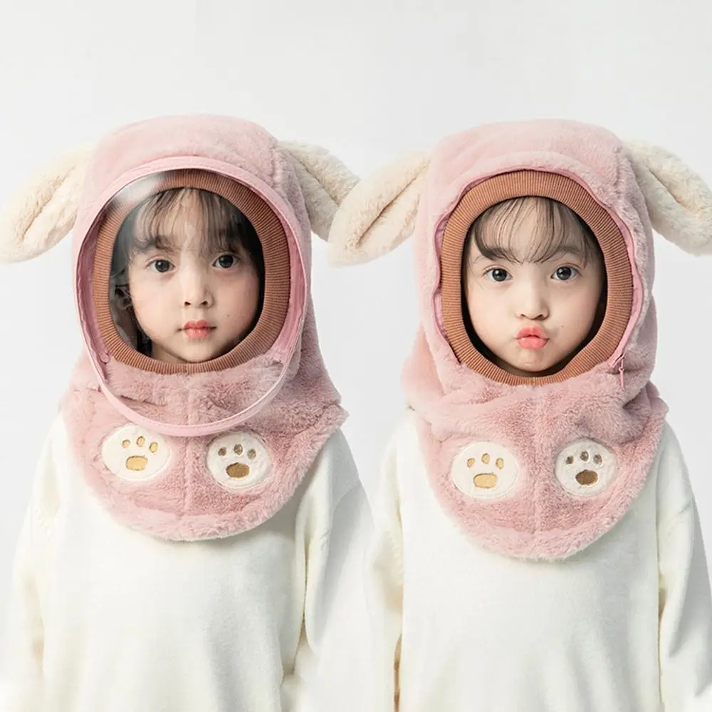 Sfbe60298e09d424ab1a99f81bade8c5e6 New Winter Children Hats Necks One-piece Windshield Headgear Ear Caps Protective Masks Male Female Baby Cold-proof Warm Caps Mallzona
