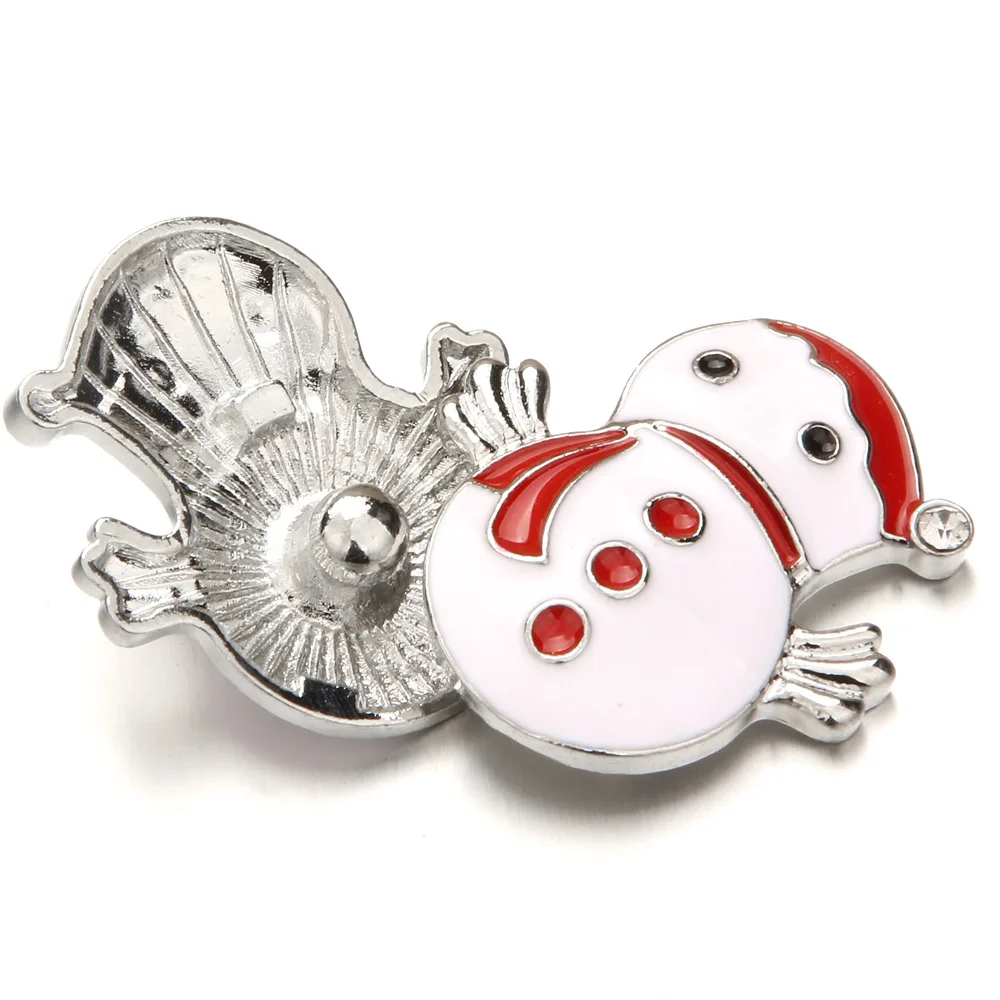 20pcs Christmas Series Snap Jewelry 18mm Snap Buttons Crystal Rhinestone Christmas sock Snaps for Bracelet Bangle Necklace