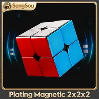 shengshou Plating 2x2x2 Magnetic Magic Cube Toys 2x2 Professional Speed Puzzle Toys 1