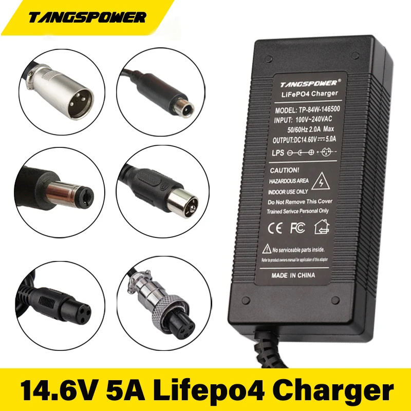 Carregador de bateria para motocicleta, 14.6V, 5A,