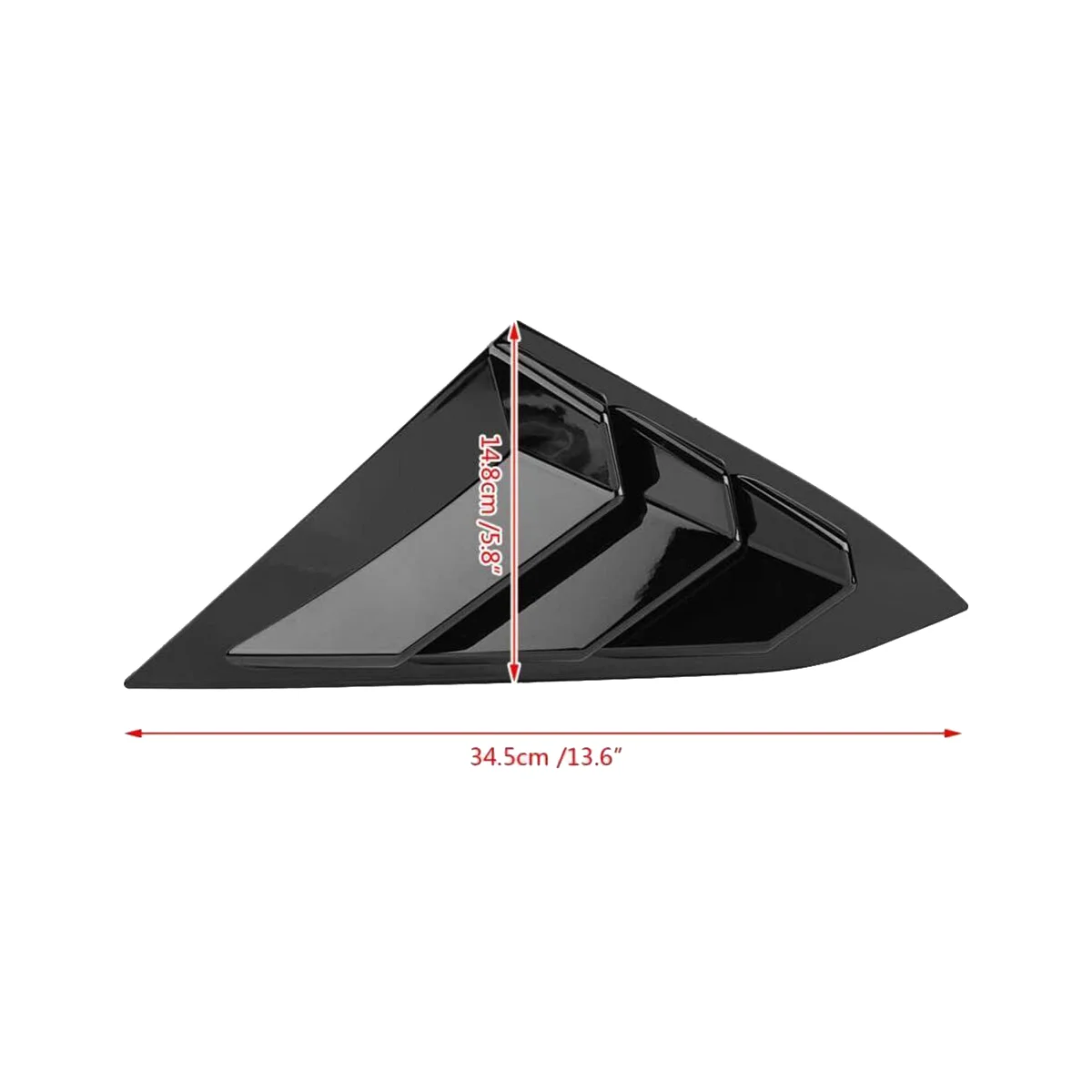 

For Honda Civic 2016-2021 Sedan Rear Side Vent Quarter Window Louver Cover Triangular Window Trim