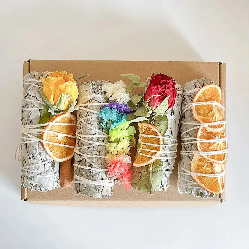 Litchi Life Orange Flakes Flowers Incenso Stick Sage Stick Holy Wood Stick Profumo Per Interni Purificante Air Yoga Aromaterapia