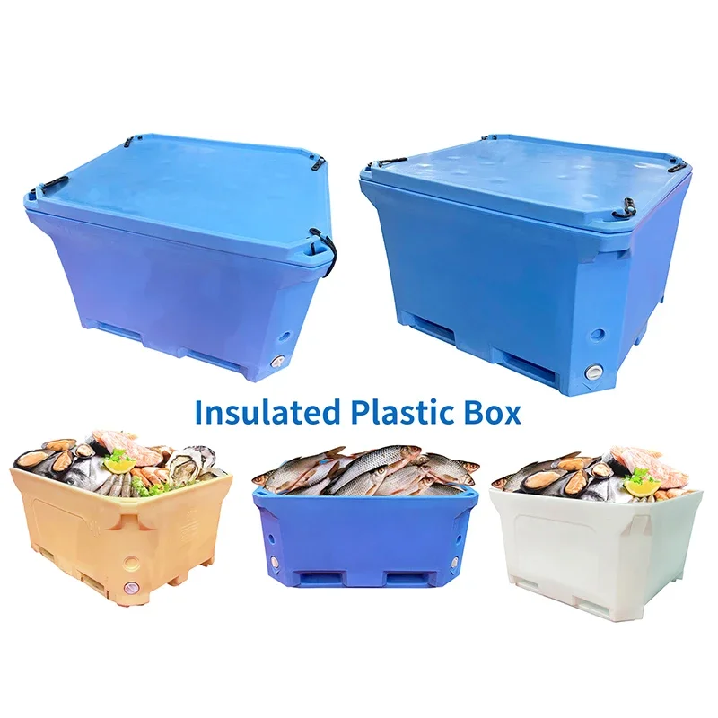 Plastic Storage Fish Box Live Shrimp Fish Transport Container Totes Huge Insulated Cooler Bins