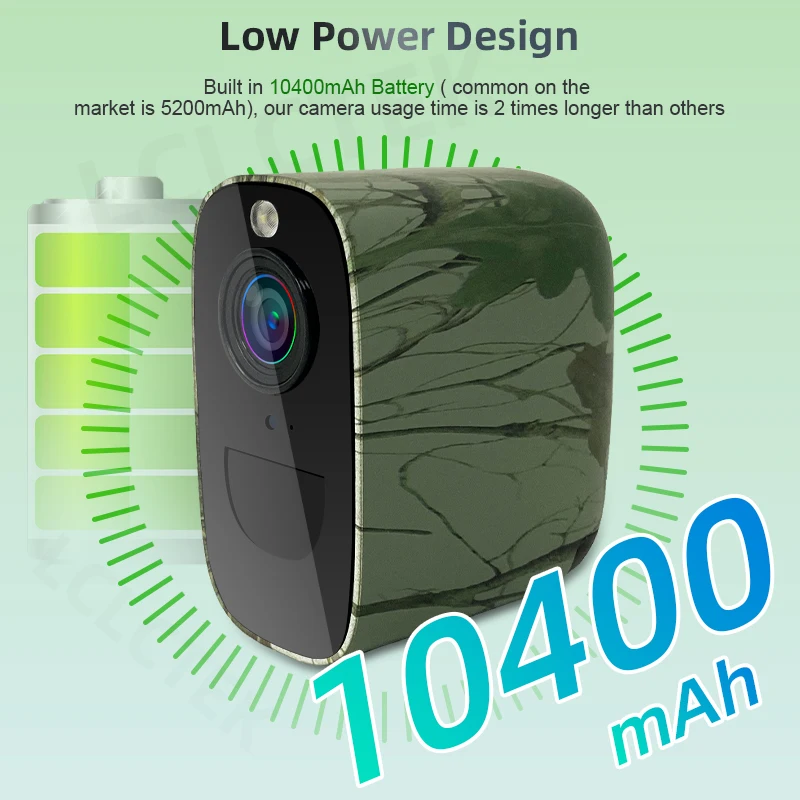 LCLCTEK kamera keamanan 4G, CCTV tanpa kabel luar ruangan IP66