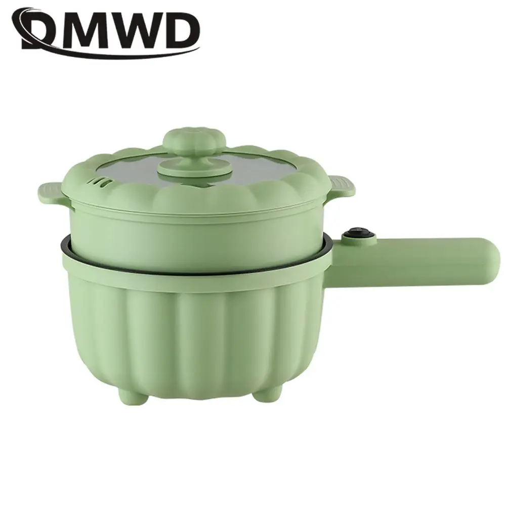 DMWD Electric Rice Cooker 2L Porridge Noodles Soup Cooking Machine Breakfast Maker Mini Skillet Multicooker Hotpot Frying Pan 2