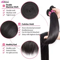 Tissage humain hair Brésiliennes Naturelles 30 36, 38 et 40 Pouces, Cheveux Lisses de Qualité Supérieure, # 1B cabelo humano original perruque cheveux humains brésiliens solde tissage cheveux humain lot en promo 3