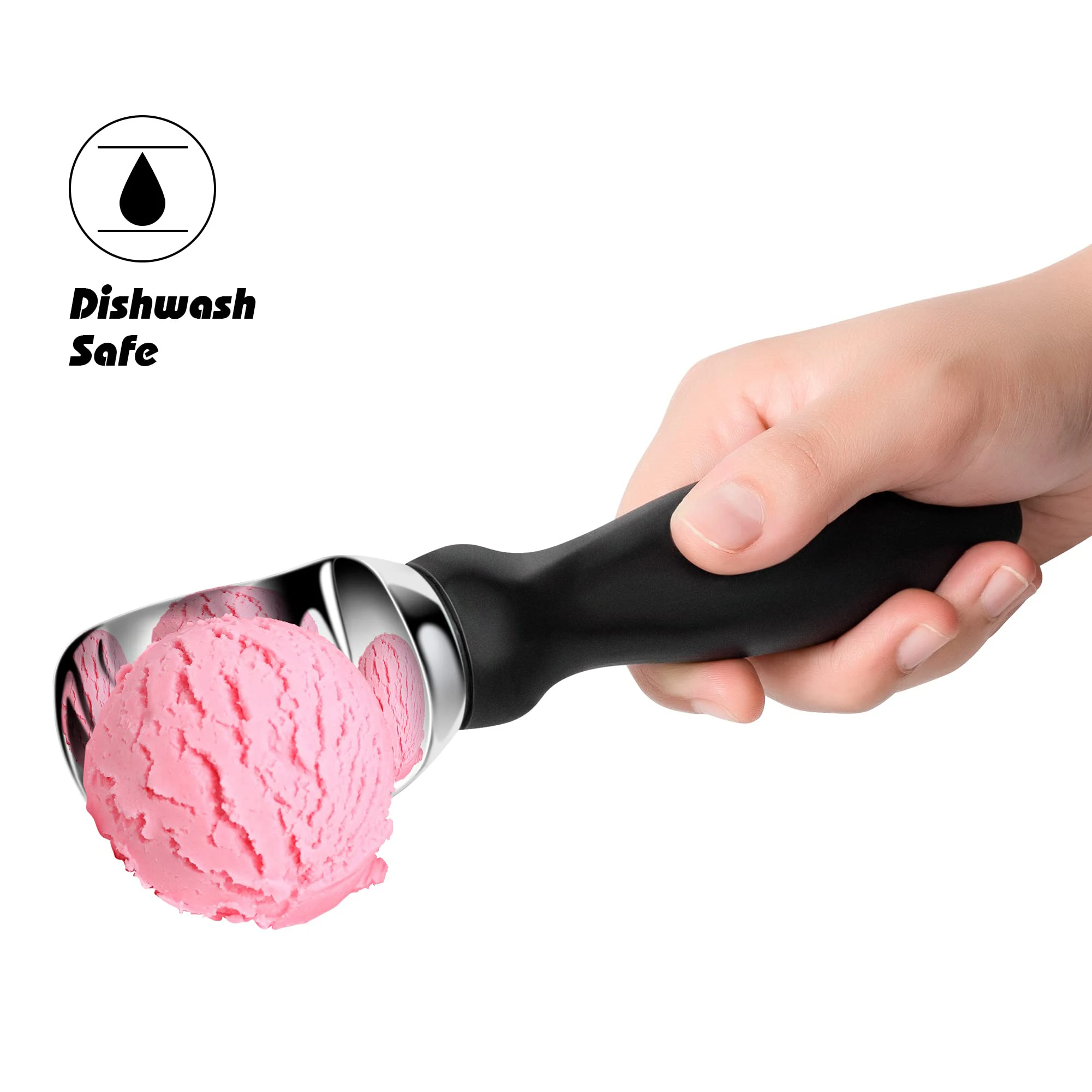 Promotion! Premium Ice Cream Scoop, Dishwasher Safe Scooper With  Comfortable Easy Grip Handle, Heavy Duty Durable Design, Profes - AliExpress