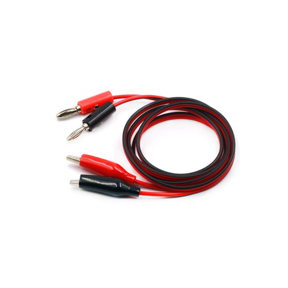 

4MM Banana Plug to Alligator Clip test line plug clip total length of 1 m 2 channels