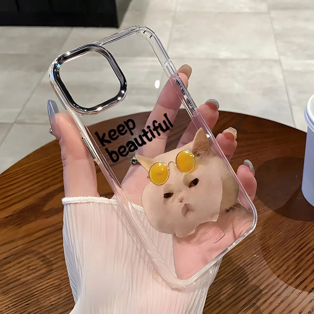 Korean Cute Star Luxury Plating Clear Silicone Phone Case