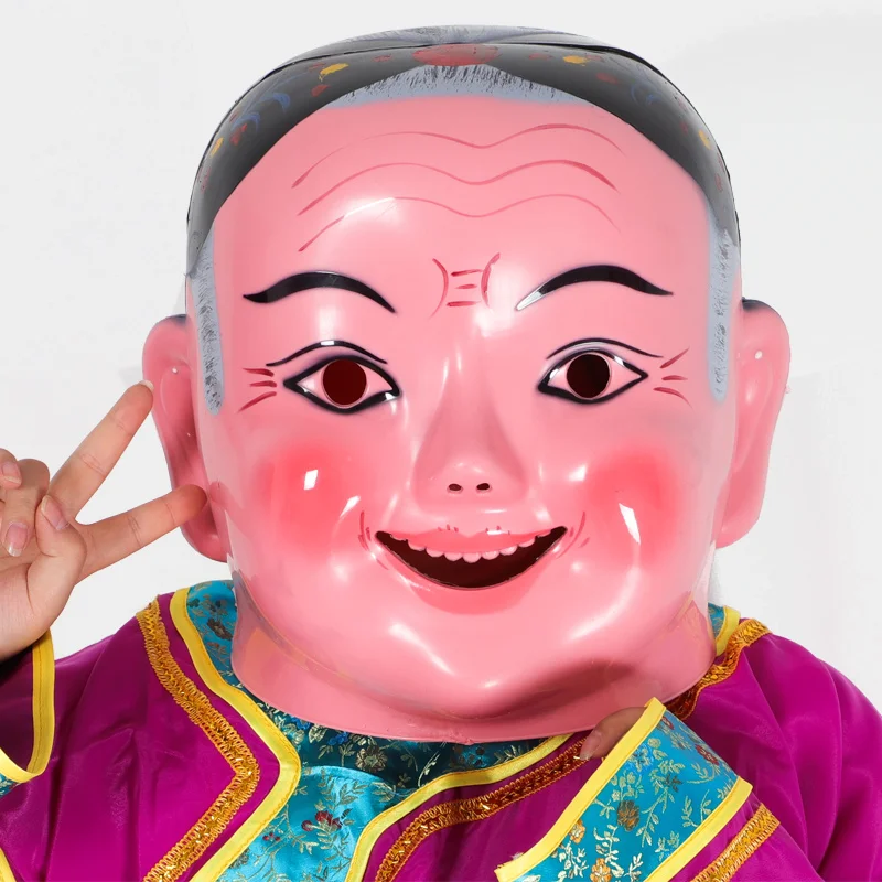 

Plastic Big Head Doll Head Mask Little Boy Little Girl Yangko Performance Clothes Celebration Props