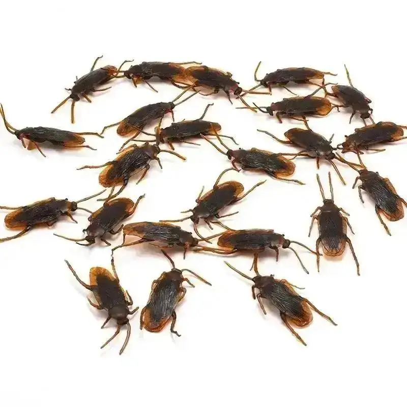 10/25Pcs Creative Simulation Cockroach Prank Props Ornaments Funny Scary Fakes Cockroach Toys Creative Horror Scene Decoration