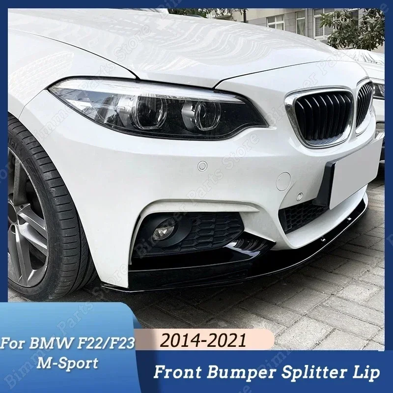 

Car Front Bumper Spoiler Lip Body Kit Bumper Diffuser Guard For BMW 2 Series F22/F23 M235i M240i M-Sport 2014-2021 Tuning Black