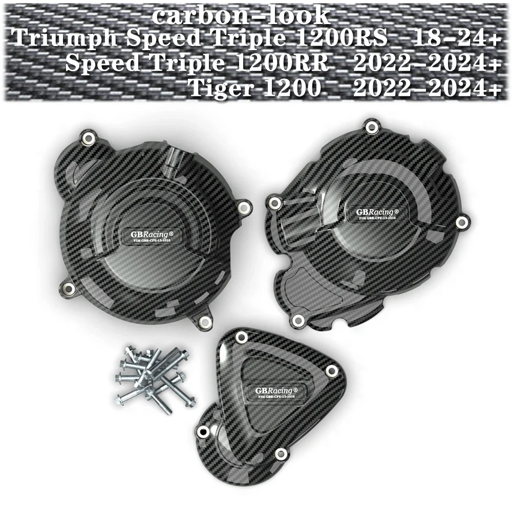 FOR Triumph Speed Triple 1200RS Speed Triple 1200RR Tiger 1200 Engine Protective Cover carbon-look motorcycle engine cover engine cover protector engine guard