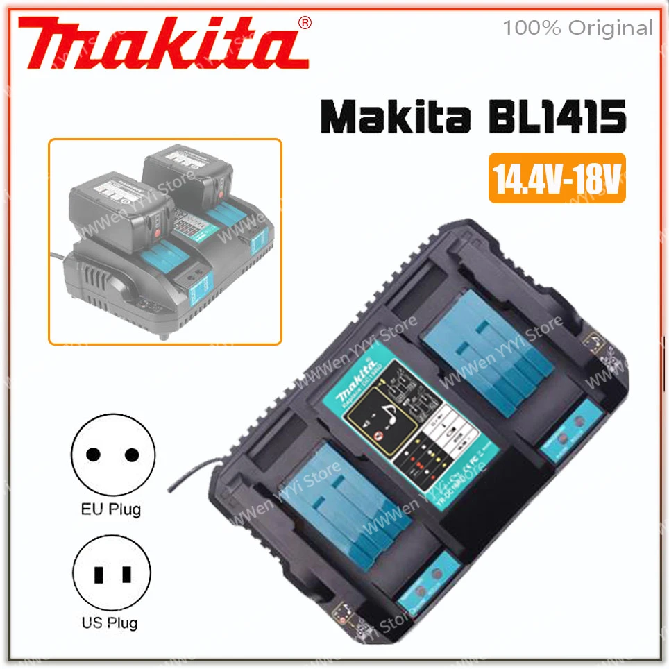 

4A Makita Hot Double Battery Charger For 14.4V 18V Charging Current BL1830 BL1815 Bl1430 BL1420 DC18RC DC18RD DC18RA Power Tool