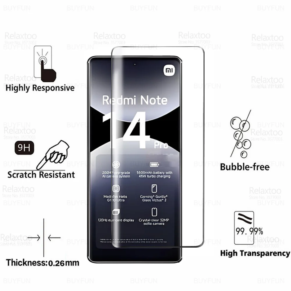 Premium Curved Tempered Glass Screen Protector - 1-3 Pack