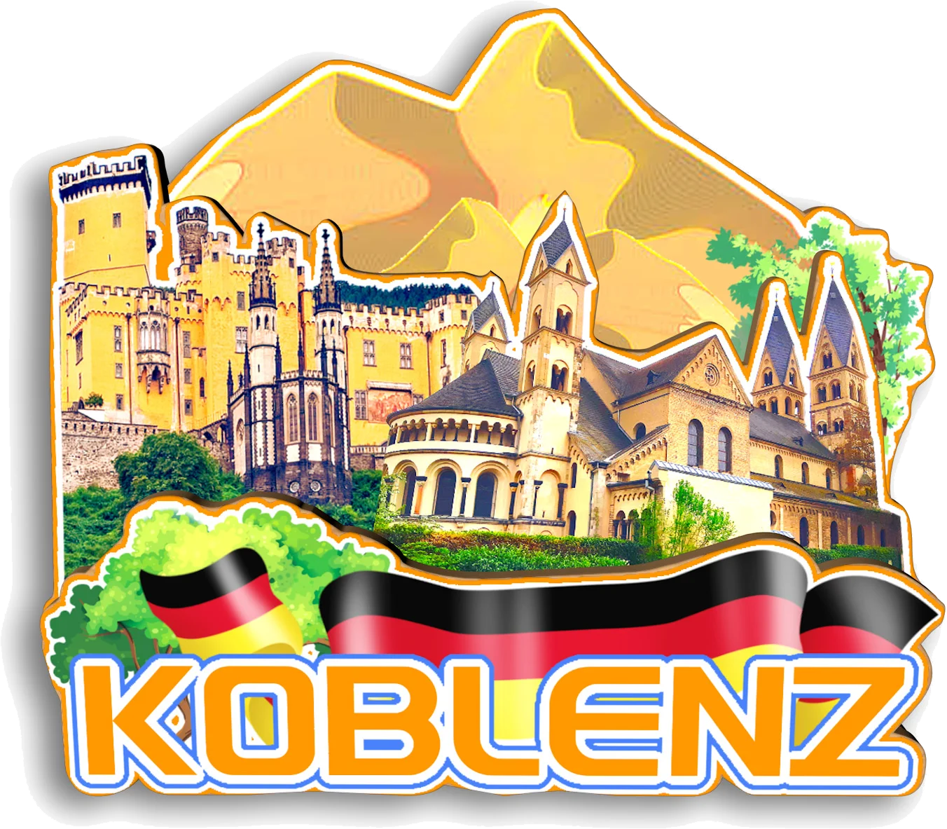 Fussen Rothenburg Berchtesgaden Koblenz Bonn Mainz Wiesbaden Regensburg Baden-Baden Germany Fridge Magnet Travel Souvenir Gift