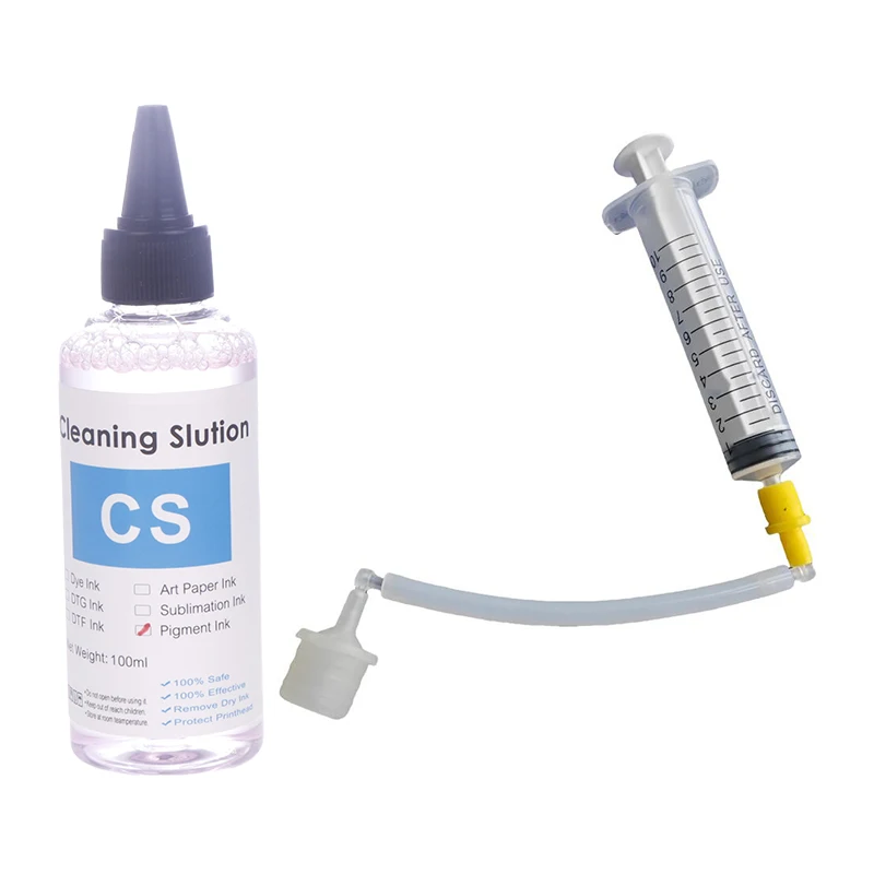 100ml DTF Ink Cleaner Cleaning Solution Liquid For DTF Printer Printhead Tube Cleaning