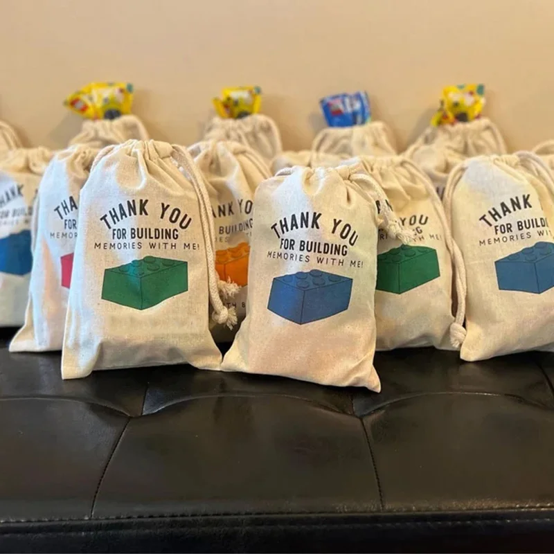 5 Pezzi Grazie Per Costruire Ricordi Con Me Borse Boy Girl 5Th 6Th 7Th 8Th Brick O Blocks Regalo Di Decorazione Della Festa Di Compleanno