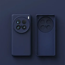Premium Matte Silicone Protective Case - Luxurious Soft - Touch Finish with Enhanced Camera Guard and Sleek Design for Vivo X200 Pro (Blue)