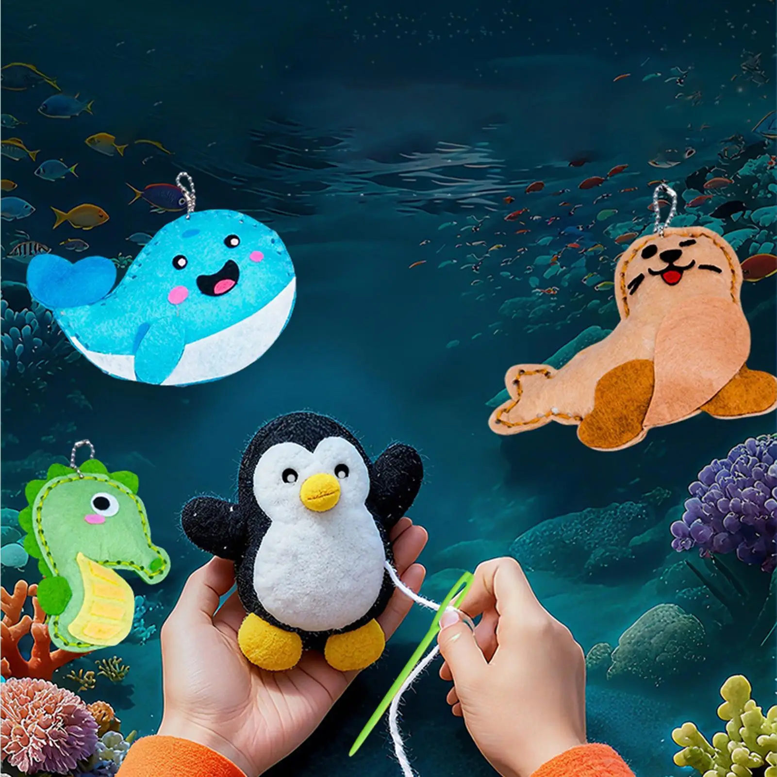Toddler Sewing Kit Handmade Fun Creative Girls Animals Hand Sewing Set For Children Toddler Home Travel Kindergarten Classroom