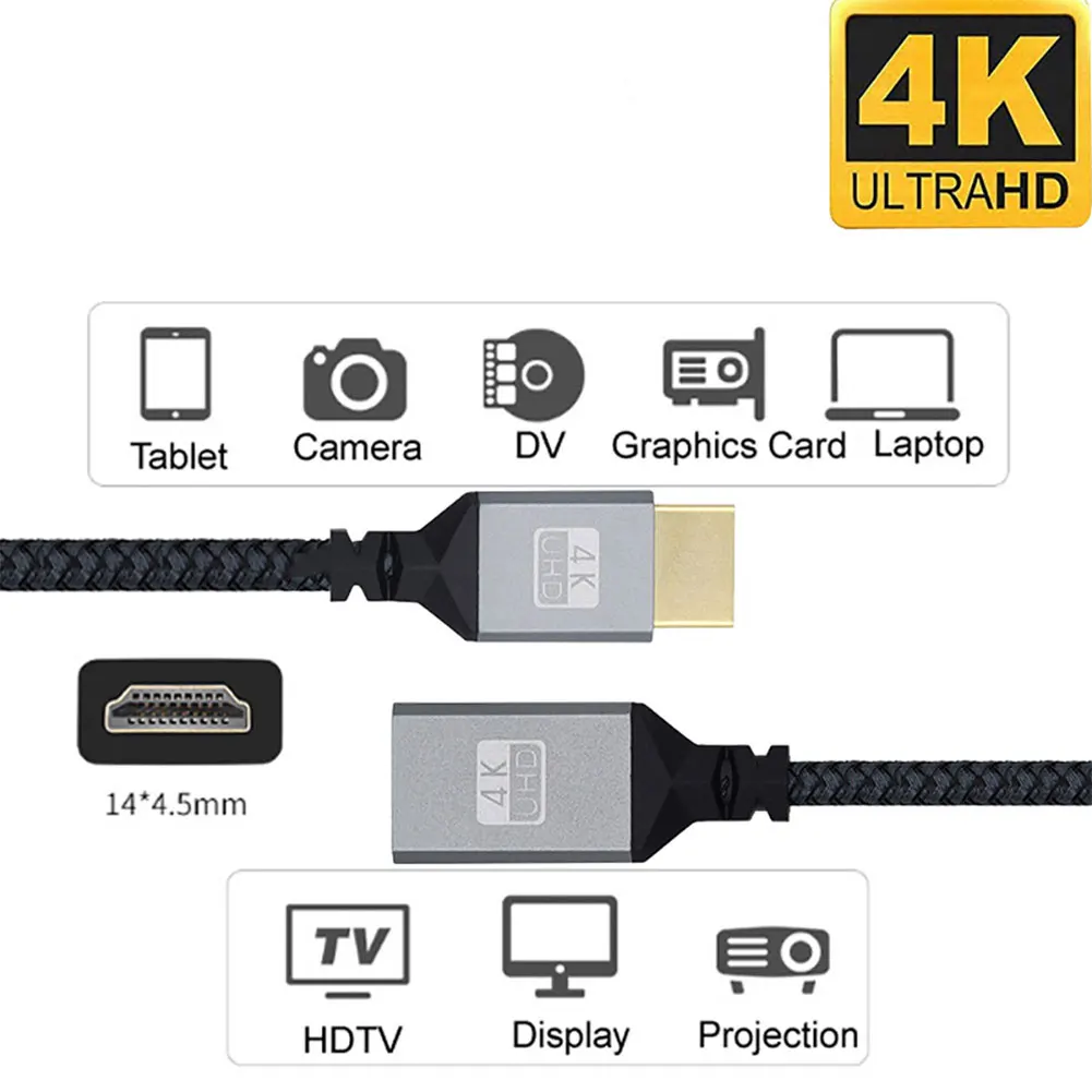 HDTV Ϸ 극̵ ̺, HDMI ȣȯ -  ̾ ڵ, 15cm, 4K, 60Hz, 18 Gbps, ͽټ