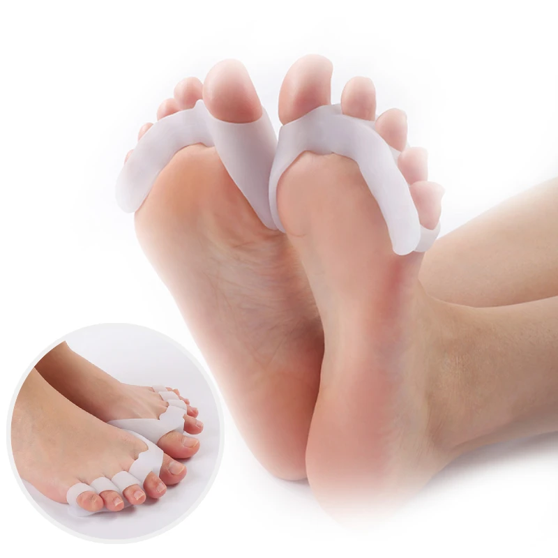 

10Pairs Hallux Valgus Thumb Overlapping Toe Splitter Protector Separators Bunions Corrector Foot Pain Relief Orthotics Tools
