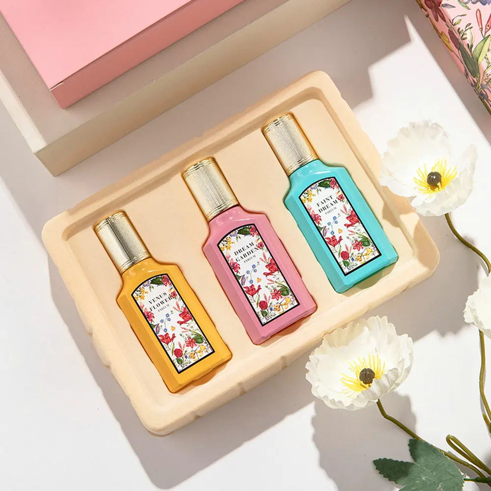 Lussuoso Marchio In Bottiglia Fragranza Eau Tre Pezzi Set Confezione Regalo Body Splash 30Ml 3 Pezzi Profumo Di Feromone Per Deodorante