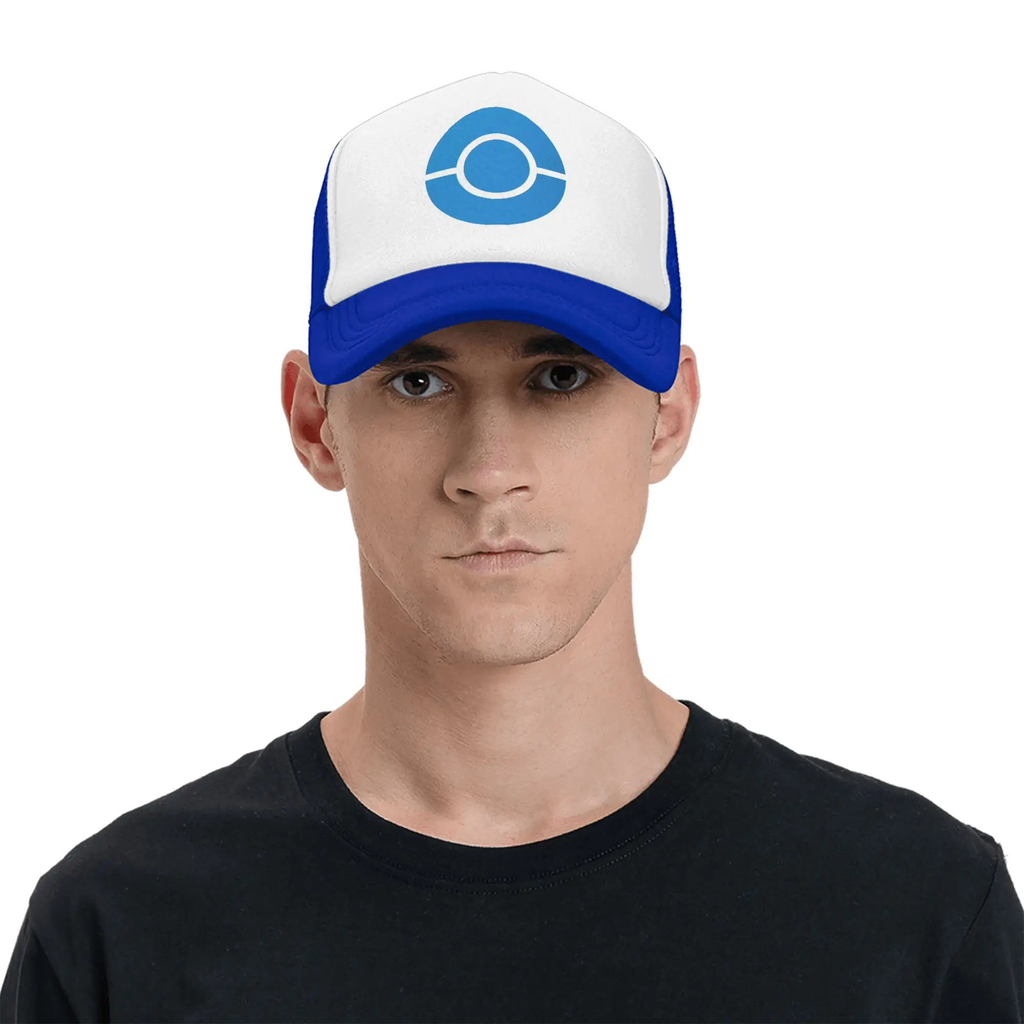 Sommer-Mesh-Sonnenhüte, Ash Ketchum Outfits, Frühlings-Baseballkappe, Trucker-Mütze für Männer und Frauen, Hochwertige Snapback-Kappe zum Wandern und Angeln – Detail 1