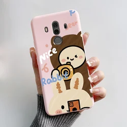 Adorable TPU Soft Silicone Cartoon Animal Phone Case - Back Protection Cover for Huawei Mate 10 Pro (Pink-L01)