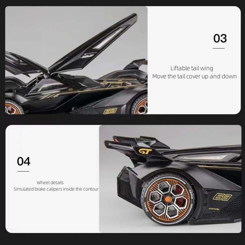 1:24 Lamborghini Lambo Vision GT Concept Alloy Miniature Car