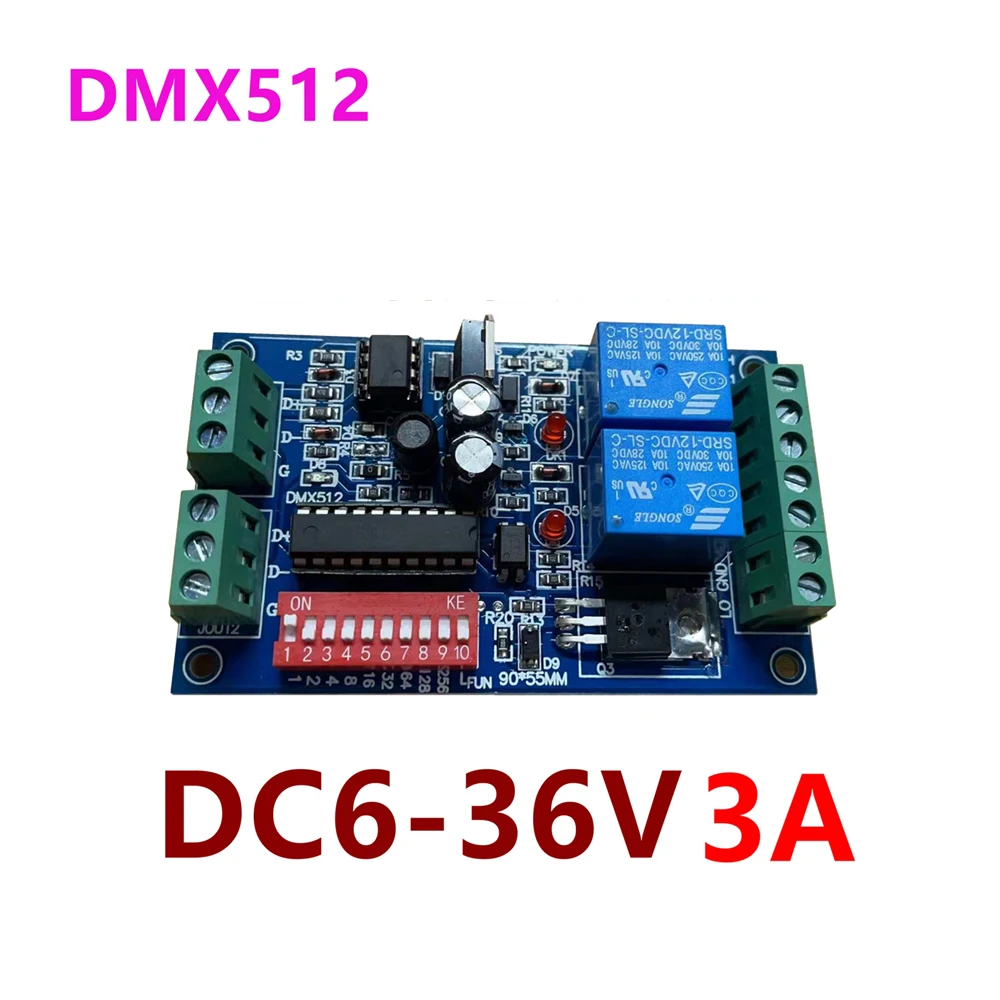 

Регулятор скорости двигателя DMX512, контроллер прямого и обратного вращения, 6-36 В постоянного тока, с функцией ограничения скорости