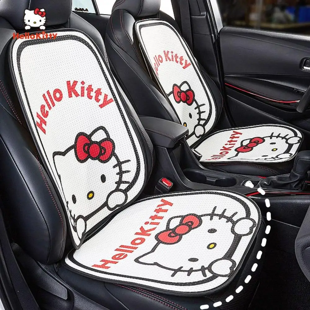 

Автомобильная подушка Hello Kitty зимняя сохраняющая тепло Ins монолитный милый мультяшный набор Подушка внутреннее сиденье Универсальный декор для девушек коврик подарок