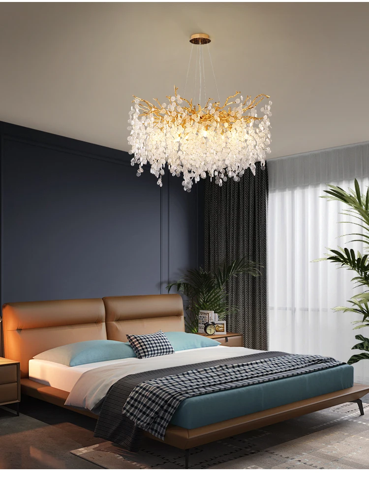 Gold Money Tree Branch Design Crystal Chandelier | Luxury Chandelier | Chandelier Home Decor