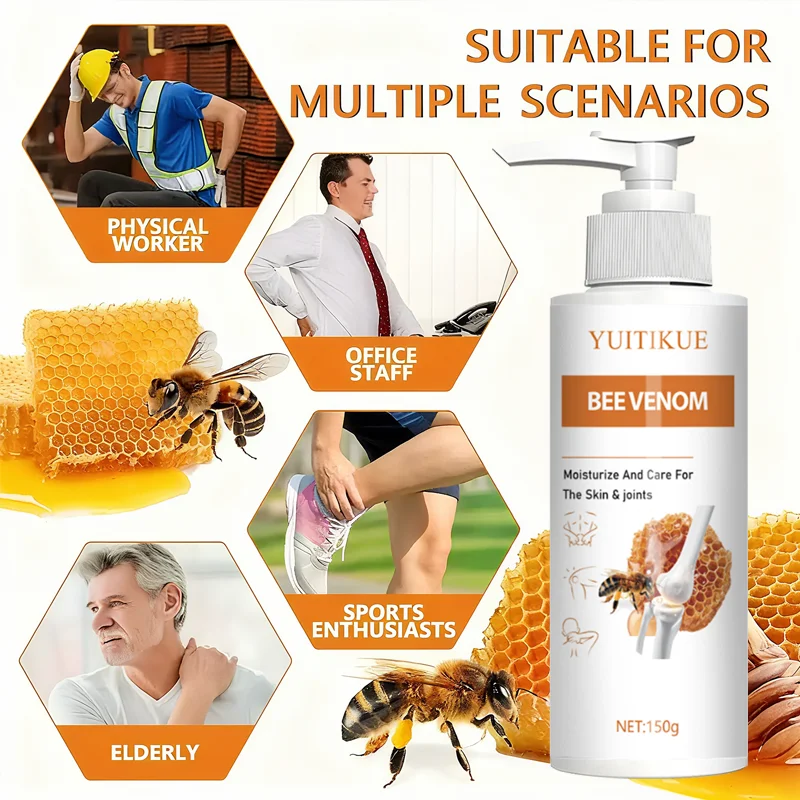 YUITIKU bee venom moisturizes and cares for skin and joints. Low-allergenic and soothing, suitable for all skin types.