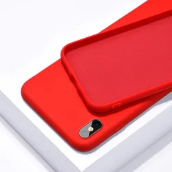 Vibrant Matte Liquid Silicone Soft Bumper Phone Case - iPhone 11 (Red)