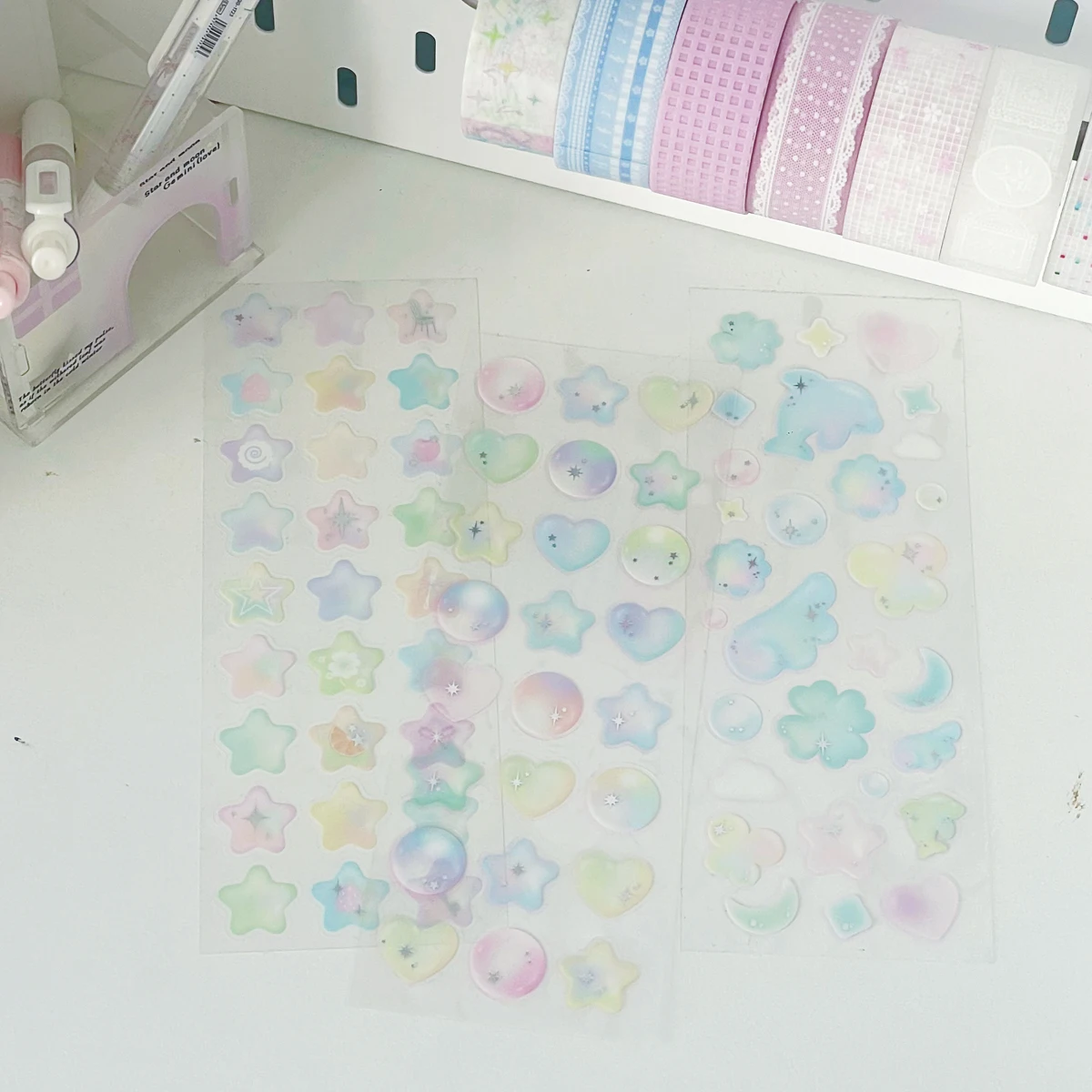 Charming Silver Bubble Deco Stickers for Scrapbooking and Journaling Decor