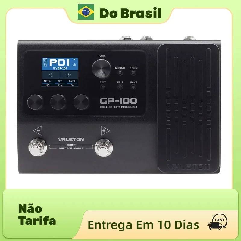 Valeton GP-100 Brasil Guitar Bass Multi Effects Processor Pedal 