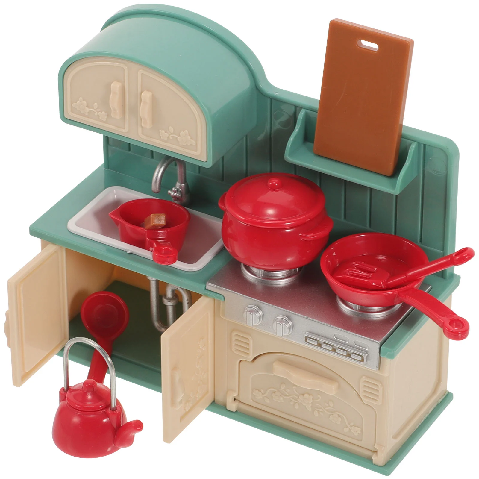 

Mini Kitchen Toys Dollhouse Furniture Cookware Model Utensils Household Kids Pretend Play Plastic Miniature Child