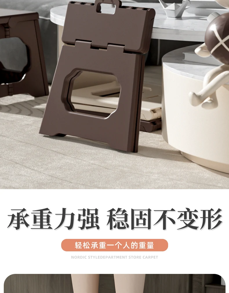 Description Picture 4 of itemPlastic Foldable Bathroom Chair Shower Small Foot Minder Stool Space Saving Tourist Outdoor Silla Plegable Trendy Furniture