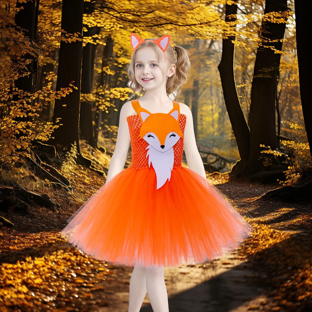Children's cosplay Zootopia Fox Nick role-playing princess dress Halloween animal costume