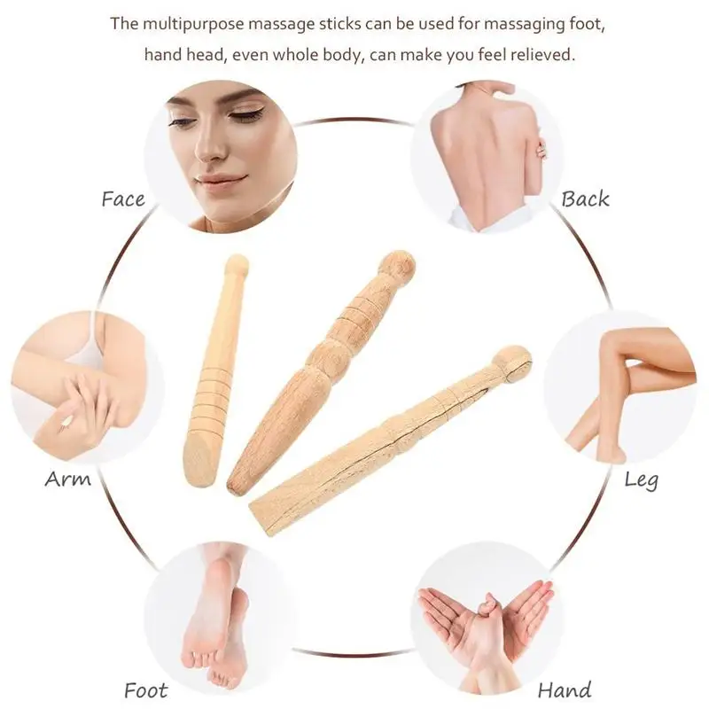 3-teiliges Set Natürlicher Holz-Fußmassagestab zur Linderung von Muskelkater Entspannungswerkzeug Fußreflexzonen-Massagegerät – Detail 20