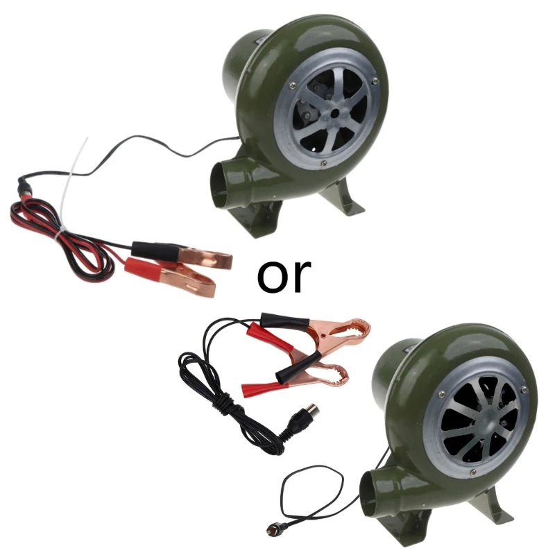 

BBQ Fan Outdoor Cooking Camping Starter Grill Fan Electric Blacksmith Blower 12V Wood Stove Fans 2800RPM Dropship