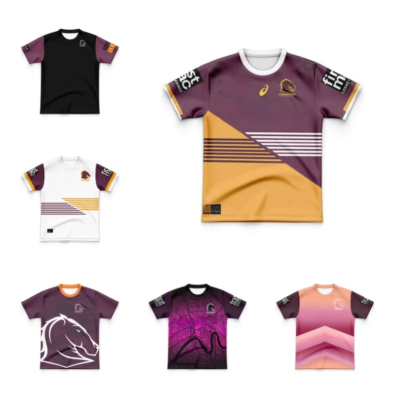 

2024 Kids Home and Away Jerseys - Brisbane Broncos Rugby League
