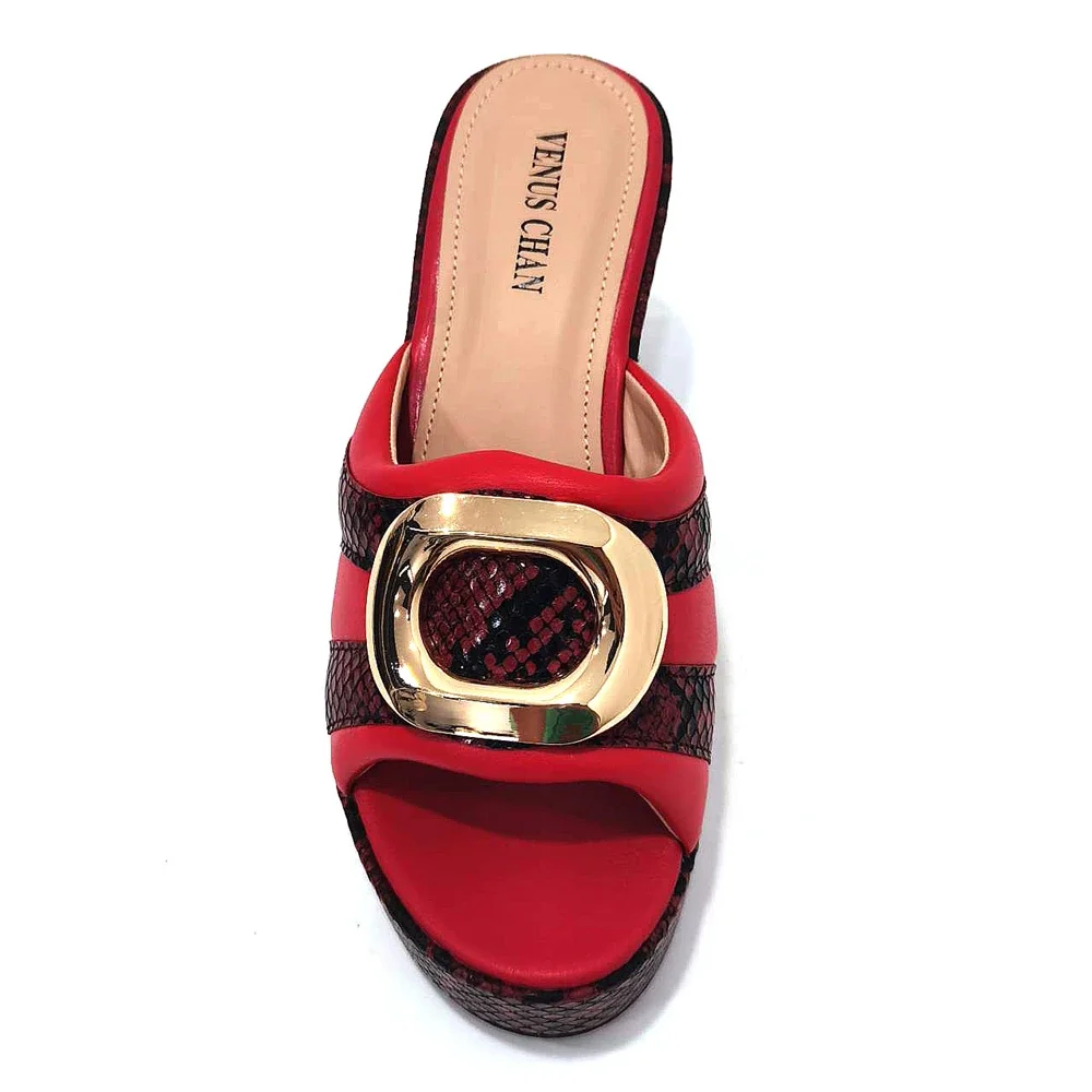 Runder Kopf neueste Damen dünne Absätze Schuhe und Tasche Set mit Strass in roter Farbe für Frauen Party Pump verziert – Detail 25