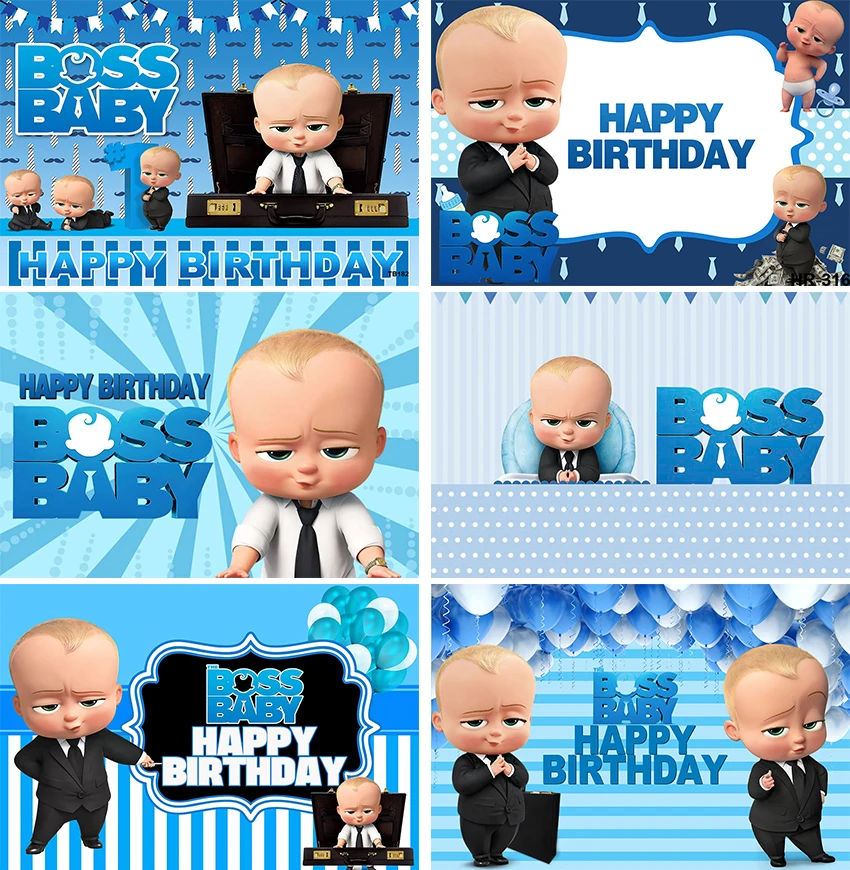 

Disney Boy Blue Boss Baby Background Banner Party Decoration Party Supplies Birthday Supply Kid Girl Foavr Balloon Decor