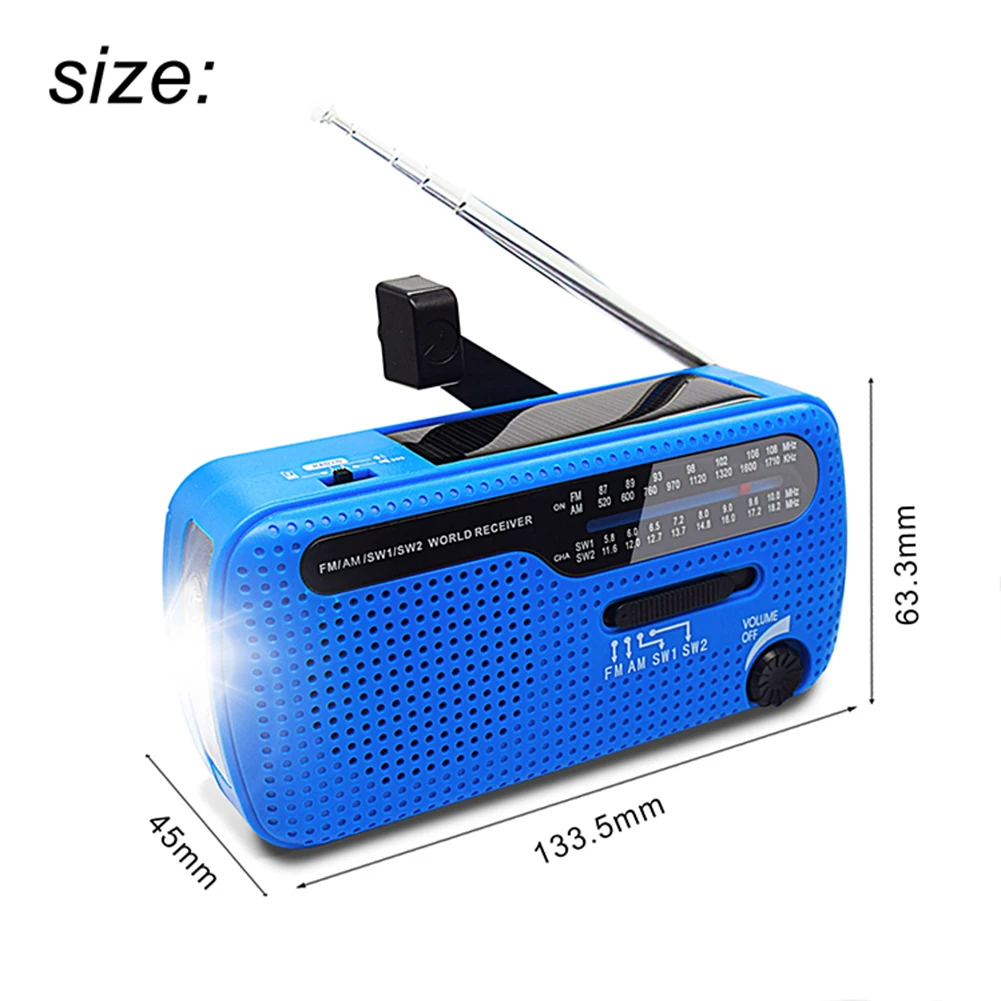 Radio multibanda con carga Solar, altavoz compatible con FM, AM, SW,  prevención de accidentes - AliExpress