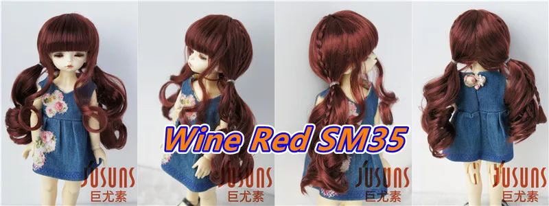 JD337 1/8 1/6 1/4 1/3 Long Pony Braids synthetic mohair BJD wigs OB11 YOSD MSD SD DOD Blythes Doll accessories