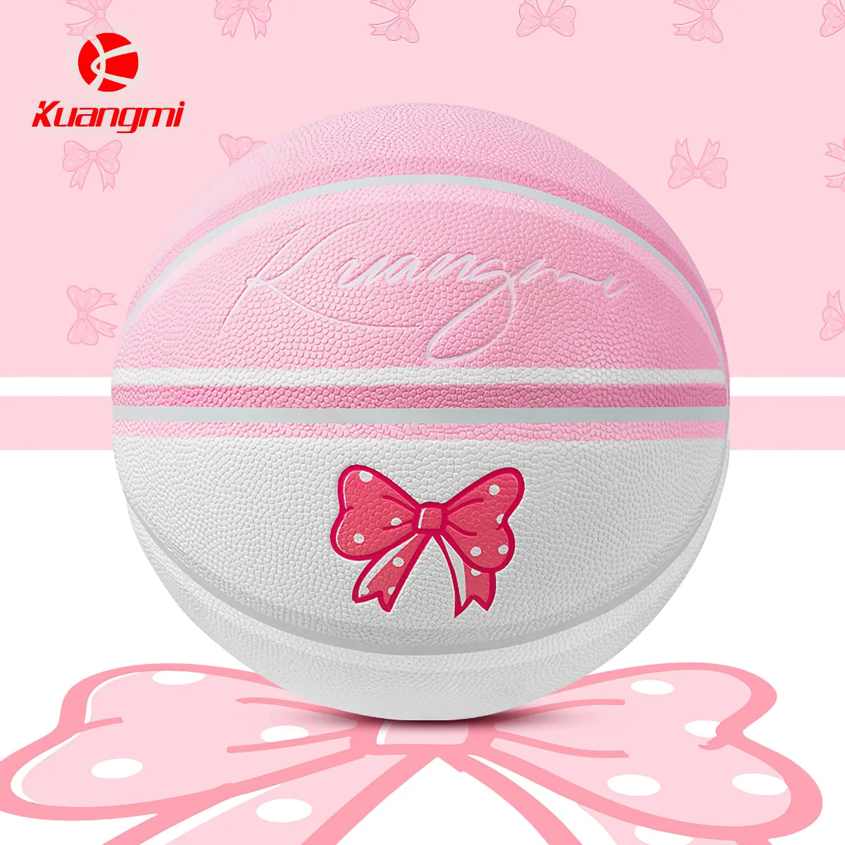 kuangmi-bowknot-basquete-oficial-tamanho-7-bola-rosa-de-alta-qualidade-anti-deslizamento-resistente-streetball-presentes-do-estudante